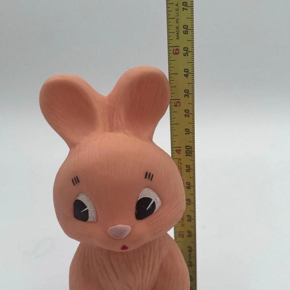Vintage Soviet‎ Russian Rubber Bunny Toy Blue Shorts 6